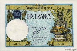 10 Francs MADAGASCAR 1926 P.036