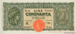 50 Lire ITALIA 1944 P.074 AU