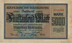 5000 Mark ALLEMAGNE Munich 1922 PS.0925