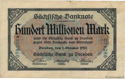 100 Millionen Mark GERMANY Dresden 1923 PS.0965 VF