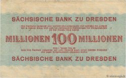 100 Millionen Mark GERMANY Dresden 1923 PS.0965 VF