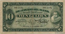 10 Gulden NETHERLANDS INDIES 1929 P.070d