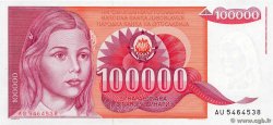 100000 Dinara YUGOSLAVIA 1989 P.097 FDC