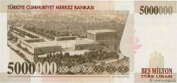 5000000 Lira TURCHIA 1997 P.210b AU
