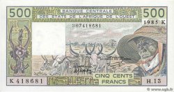 500 Francs ÉTATS DE L AFRIQUE DE L OUEST 1985 P.706Kh