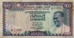 50 Rupees CEYLAN  1972 P.079Aa