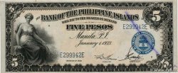 5 Pesos PHILIPPINES  1933 P.022