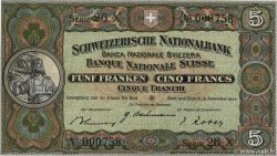 5 Francs SUISSE 1944 P.11k