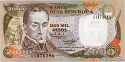 2000 Pesos COLOMBIA 1994 P.439b FDC