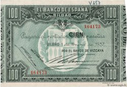 100 Pesetas ESPAGNE Bilbao 1937 PS.565f