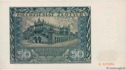 50 Zlotych POLAND 1941 P.102 AU