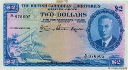 2 Dollars CARAÏBES  1951 P.02