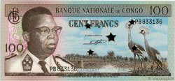 100 Francs Annulé RÉPUBLIQUE DÉMOCRATIQUE DU CONGO 1964 P.006s pr.NEUF
