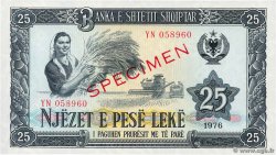 25 Lekë Spécimen ALBANIE 1976 P.44s2 NEUF