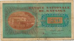20 Francs KATANGA 1960 P.06a B à TB