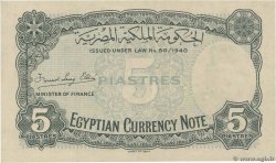 5 Piastres EGYPT  1940 P.165a XF