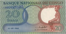 20 Francs RÉPUBLIQUE DÉMOCRATIQUE DU CONGO  1962 P.004a