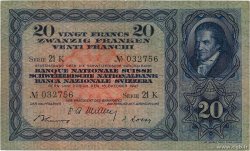 20 Francs SUISSE 1947 P.39p