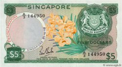 5 Dollars SINGAPORE  1967 P.02a VF+