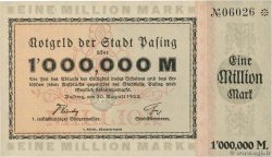 1 Million Mark ALLEMAGNE Pasing 1923