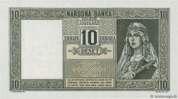 10 Dinara YOUGOSLAVIE  1939 P.035 NEUF