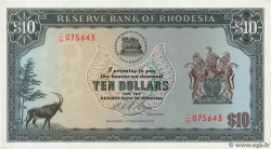 10 Dollars RHODÉSIE  1975 P.33i