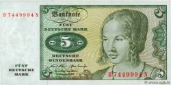 5 Deutsche Mark ALLEMAGNE FÉDÉRALE  1970 P.30a
