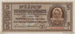 5 Karbowanez UKRAINE 1942 P.051 pr.NEUF