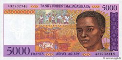 5000 Francs - 1000 Ariary MADAGASCAR  1995 P.078a