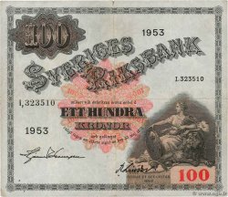 100 Kronor SUÈDE  1953 P.36ai