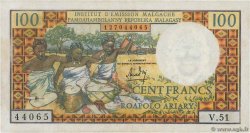 100 Francs - 20 Ariary MADAGASCAR  1966 P.057a