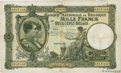 1000 Francs - 200 Belgas BÉLGICA  1930 P.104