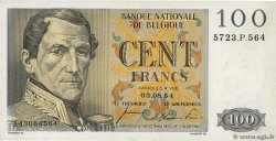 100 Francs BÉLGICA  1954 P.129b