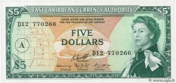 5 Dollars EAST CARIBBEAN STATES  1965 P.14i