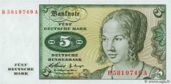 5 Deutsche Mark ALLEMAGNE FÉDÉRALE  1960 P.18a
