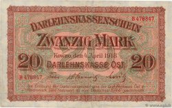 20 Mark ALLEMAGNE Kowno 1918 P.R131