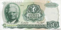 50 Kroner NORVÈGE 1983 P.37d TTB