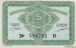 5 Cents INDOCHINE FRANÇAISE  1942 P.088a