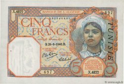 5 Francs TUNISIE  1940 P.08b