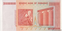 20 Trillions Dollars ZIMBABWE 2008 P.89 UNC
