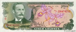 5 Colones COSTA RICA 1972 P.236b NEUF