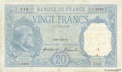 20 Francs BAYARD FRANCE  1919 F.11.04 TB+