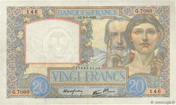 20 Francs TRAVAIL ET SCIENCE FRANCE  1942 F.12.21