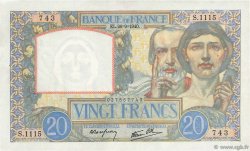 20 Francs TRAVAIL ET SCIENCE FRANCE  1940 F.12.07
