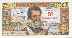 50 NF sur 5000 Francs HENRI IV FRANCE  1959 F.54.02 SUP+