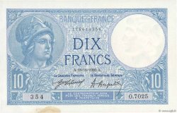 10 Francs MINERVE FRANCE  1920 F.06.04 pr.SPL
