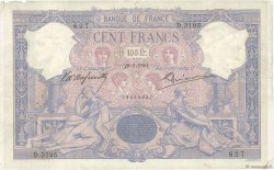 100 Francs BLEU ET ROSE FRANCE  1901 F.21.15 TB