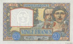 20 Francs TRAVAIL ET SCIENCE FRANCE  1940 F.12.11 SUP+
