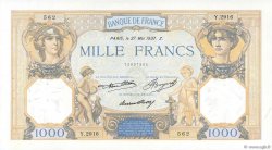 1000 Francs CÉRÈS ET MERCURE FRANCE  1937 F.37.10 pr.SPL