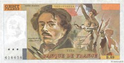 100 Francs DELACROIX modifié Fauté FRANCE  1984 F.69.08b TTB